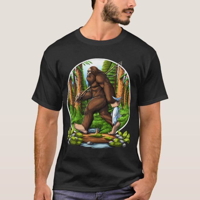Bigfoot Fishing T-Shirt (Front)