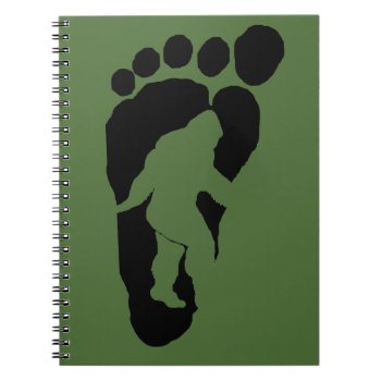 Bigfoot Footprint Notebook by saltypro at Zazzle