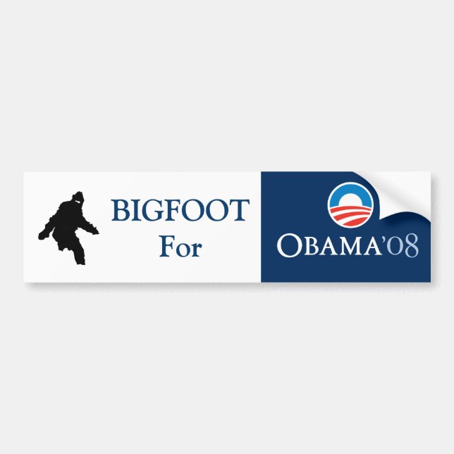 Bigfoot For OBAMA Bumper Sticker (Front)