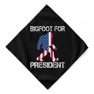 Bigfoot For President Funny Bigfoot Bandana
