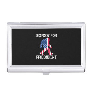 Bigfoot For President Funny Bigfoot Business Card Case