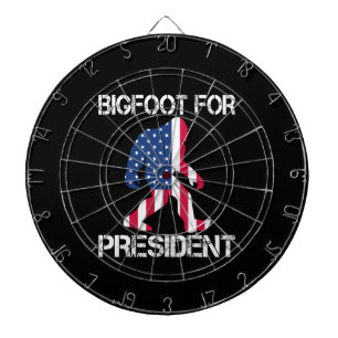Bigfoot For President Funny Bigfoot Dart Board