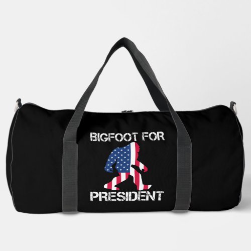 Bigfoot For President Funny Bigfoot Duffle Bag