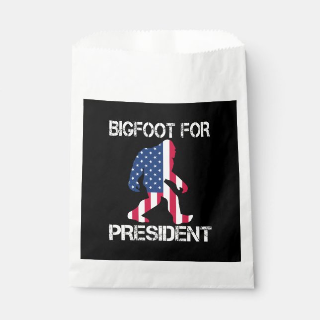 Bigfoot For President Funny Bigfoot Favor Bag (Front)