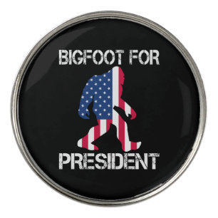 Bigfoot For President Funny Bigfoot Golf Ball Marker