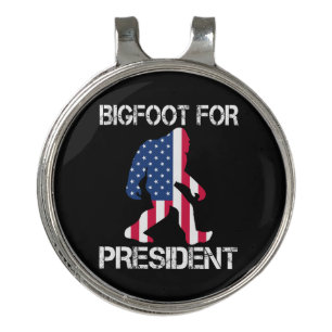 Bigfoot For President Funny Bigfoot Golf Hat Clip