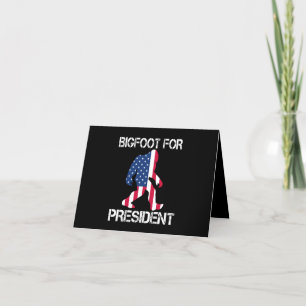 Bigfoot For President Funny Bigfoot Letterpress Thank You Card