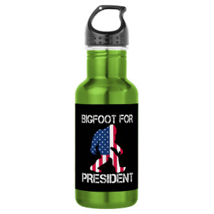 Bigfoot For President Funny Bigfoot Stainless Steel Water Bottle