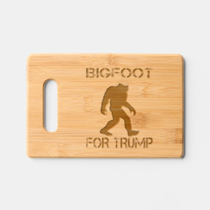 Bigfoot For Trump 2024 Elections Engraved Cutting Board