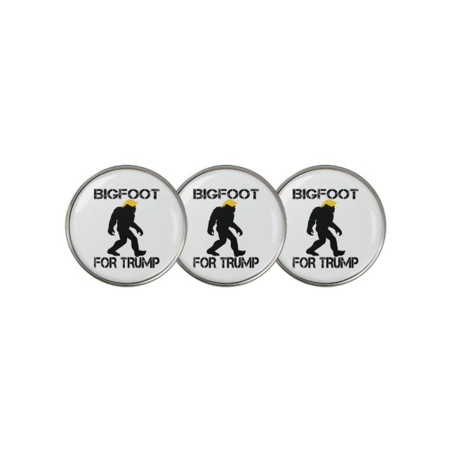Bigfoot For Trump 2024 Elections  Golf Ball Marker (3 Up)