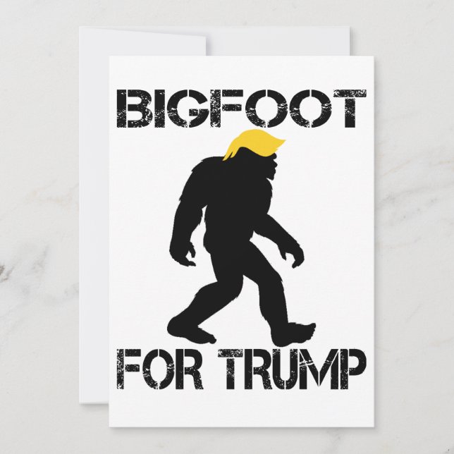 Bigfoot For Trump 2024 Elections  Invitation (Front)