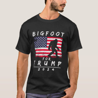 Bigfoot For Trump Vote Trump 2024 Funny Sasquatch T-Shirt