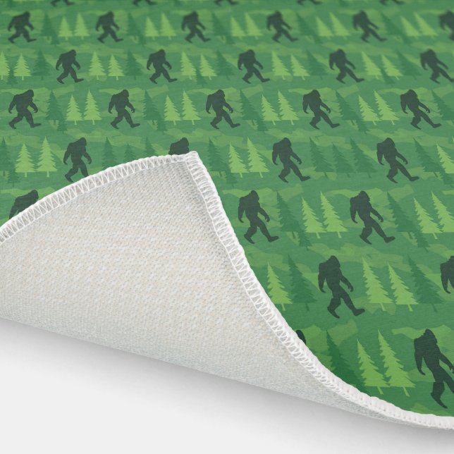 Bigfoot Forest Pine Tree Pattern  Outdoor Rug (Outdoor)