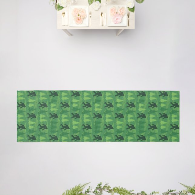 Bigfoot Forest Pine Tree Pattern  Runner (Insitu (Wedding))