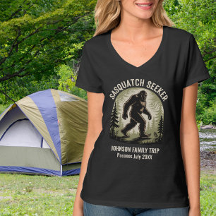 BigFoot Forest Sasquatch Seeker Family Vacation T-Shirt
