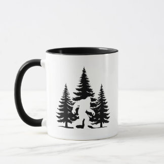 Bigfoot forest tree mug