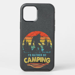 Bigfoot, Funny I_d Rather Be Camping T-Shirt OtterBox Symmetry iPhone 12 Pro Case