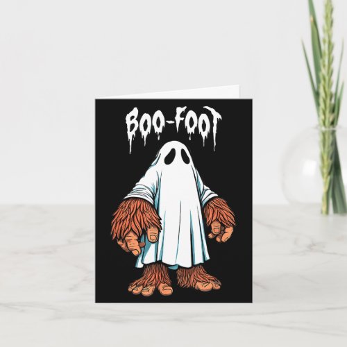 Bigfoot ghost costume halloween boo-foot sasquatch card