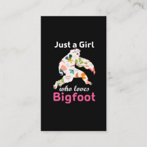 Bigfoot Girl Sasquatch lover Yeti Fan Business Card