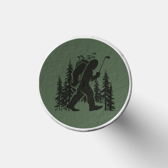 Bigfoot Golfer Tree Funny Sasquatch Golfing Golf Tees (Top)