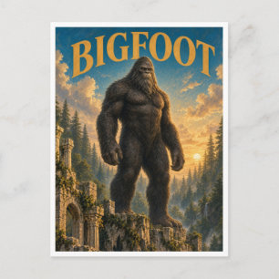 Bigfoot, Gothic Fantasy Monster Postcard