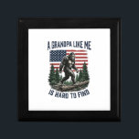 Bigfoot Grandpa Vintage American Flag Shirt Design Gift Box<br><div class="desc">Bigfoot Grandpa Vintage American Flag Shirt Design_1</div>