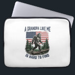 Bigfoot Grandpa Vintage American Flag Shirt Design Laptop Sleeve<br><div class="desc">Bigfoot Grandpa Vintage American Flag Shirt Design_1</div>