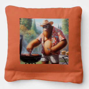 Bigfoot Grilling Burgers Cornhole Bags