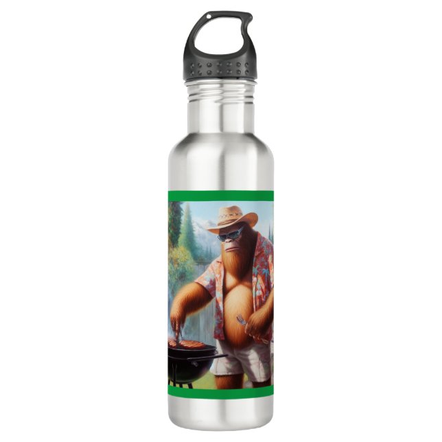 Bigfoot Grilling Burgers Stainless Steel Water Bottle (Front)