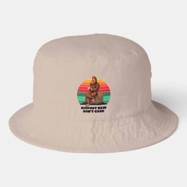 Bigfoot Hair Don't Care Woman's Bucket Hat (Front)