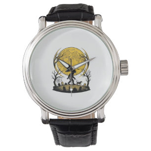 Bigfoot Halloween Shirt Full Moon Dog Walk_1 Watch