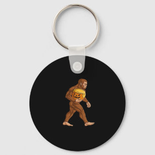 Bigfoot Halloween Trumpkin Pumpkin Classic Keychain