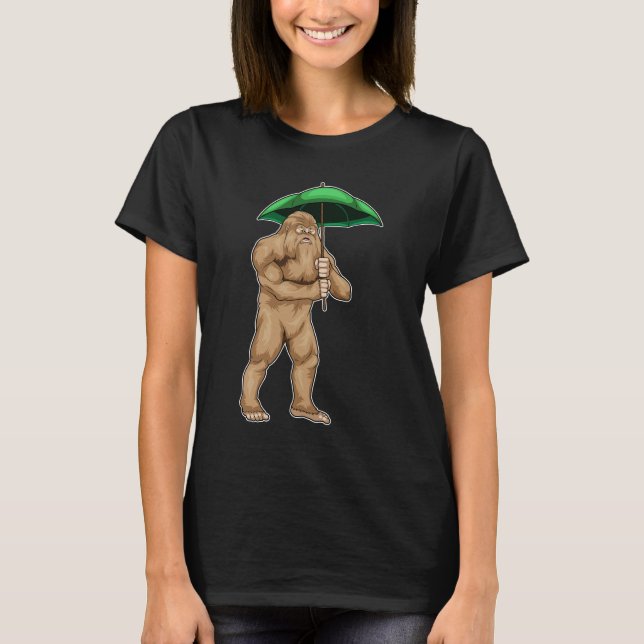 Bigfoot Halloween Umbrella T-Shirt (Front)