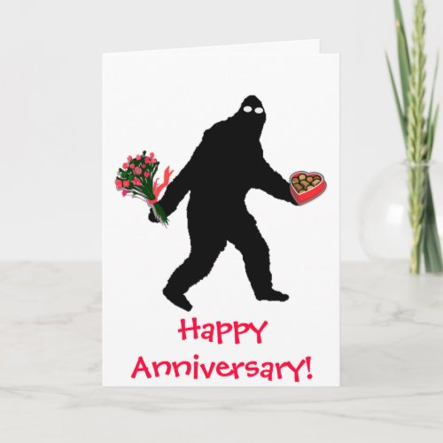 Bigfoot Happy Anniversary Card