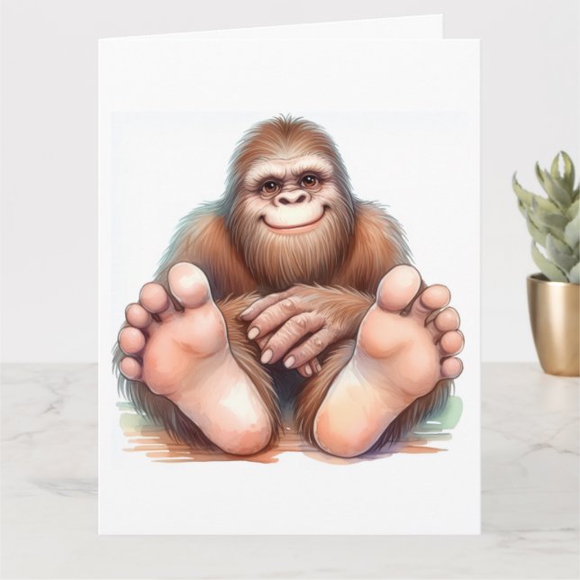 Bigfoot Happy Birthday  Card (Small Plant)