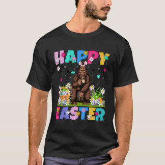 Bigfoot Happy Easter Bunny Bigfoot Easter Sunday T-Shirt