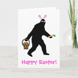 Bigfoot Happy Easter! Holiday Card