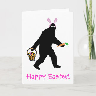 Bigfoot Happy Easter! Holiday Card