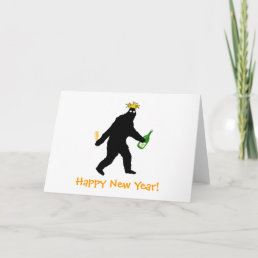 Bigfoot Happy New Year! Holiday Card