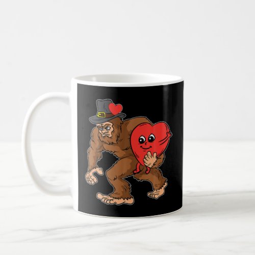 Bigfoot Heart Valentines Day Cu Coffee Mug