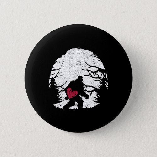 Bigfoot Heart Valentines Day Sasquatch Lover Coup Button