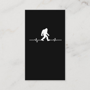 Bigfoot Heartbeat Humor Funny Sasquatch Fan Business Card