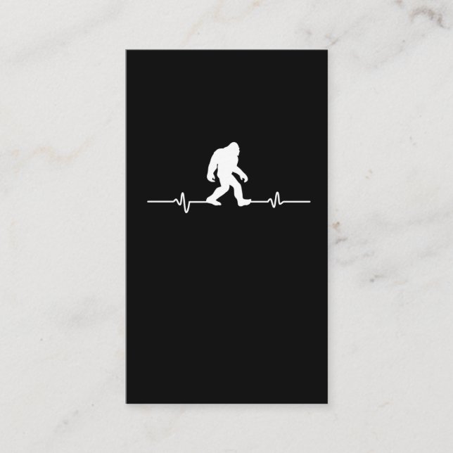 Bigfoot Heartbeat Humor Funny Sasquatch Fan Business Card (Front)