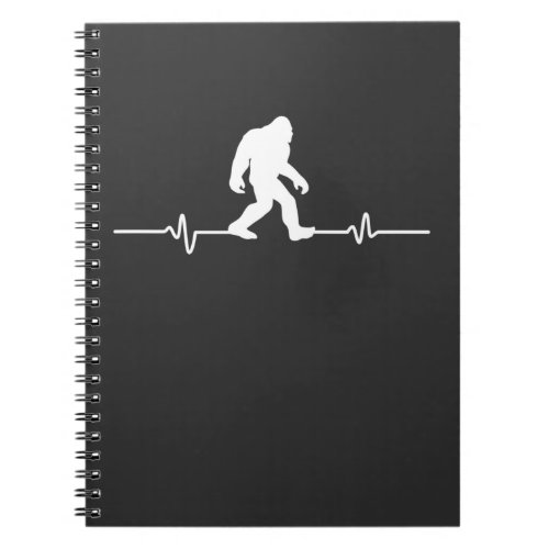 Bigfoot Heartbeat Humor Funny Sasquatch Fan Notebook