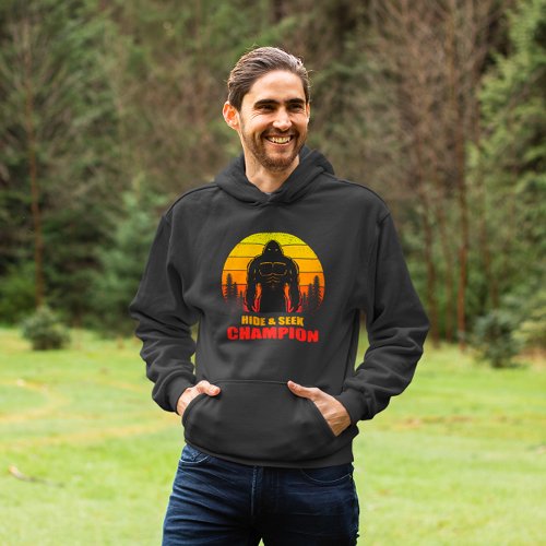 Bigfoot Hide And Seek Champion Funny Gift  Hoodie