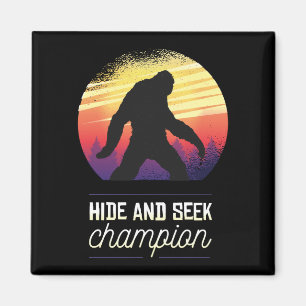 Bigfoot Hide and Seek Champion - Funny Yeti Believ Magnet