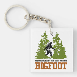 Bigfoot Hide and Seek Champion Pacific Northwest Keychain