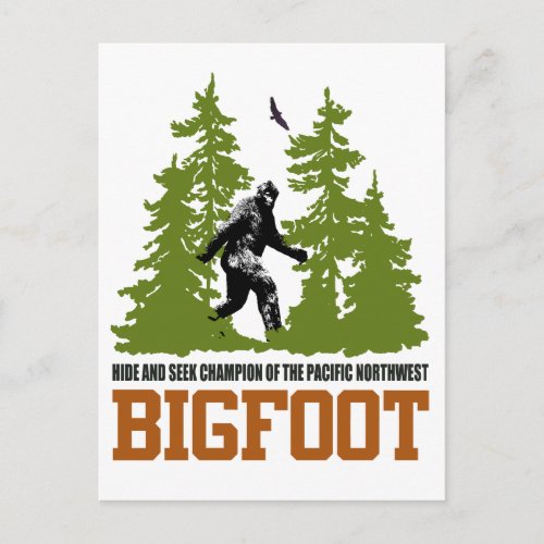 Bigfoot Hide and Seek Champion Pacific Northwest Postcard