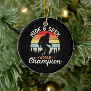Bigfoot Hide And Seek World Champion Ceramic Ornament