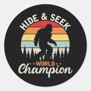 Bigfoot Hide And Seek World Champion Classic Round Sticker